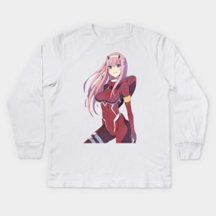 Zero Two Darling in The Franxx Kids Long Sleeve T-Shirt